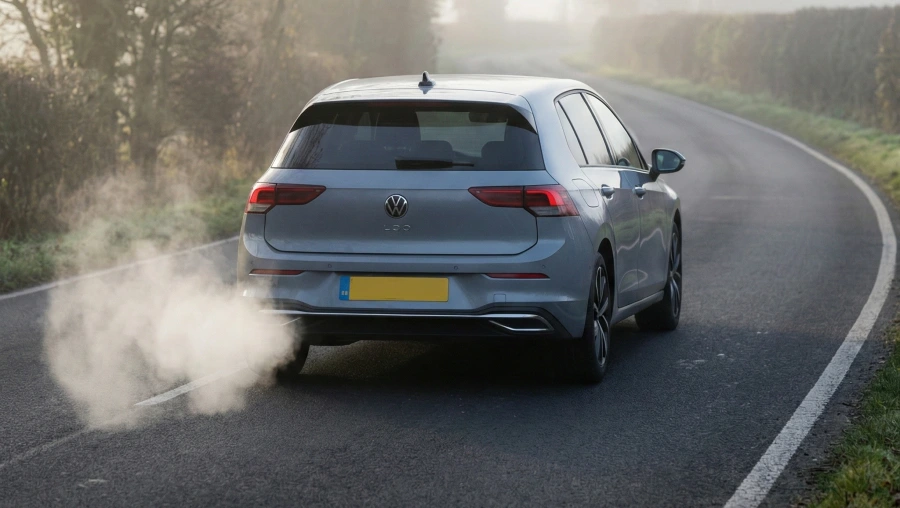 humo blanco escape coche